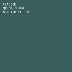 #3A5E5D - Mineral Green Color Image